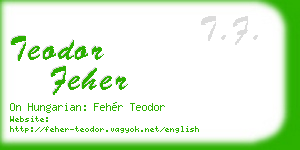 teodor feher business card