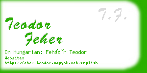 teodor feher business card